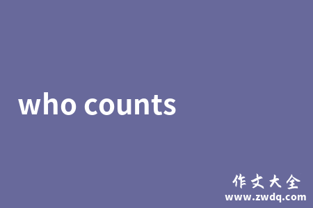 who counts